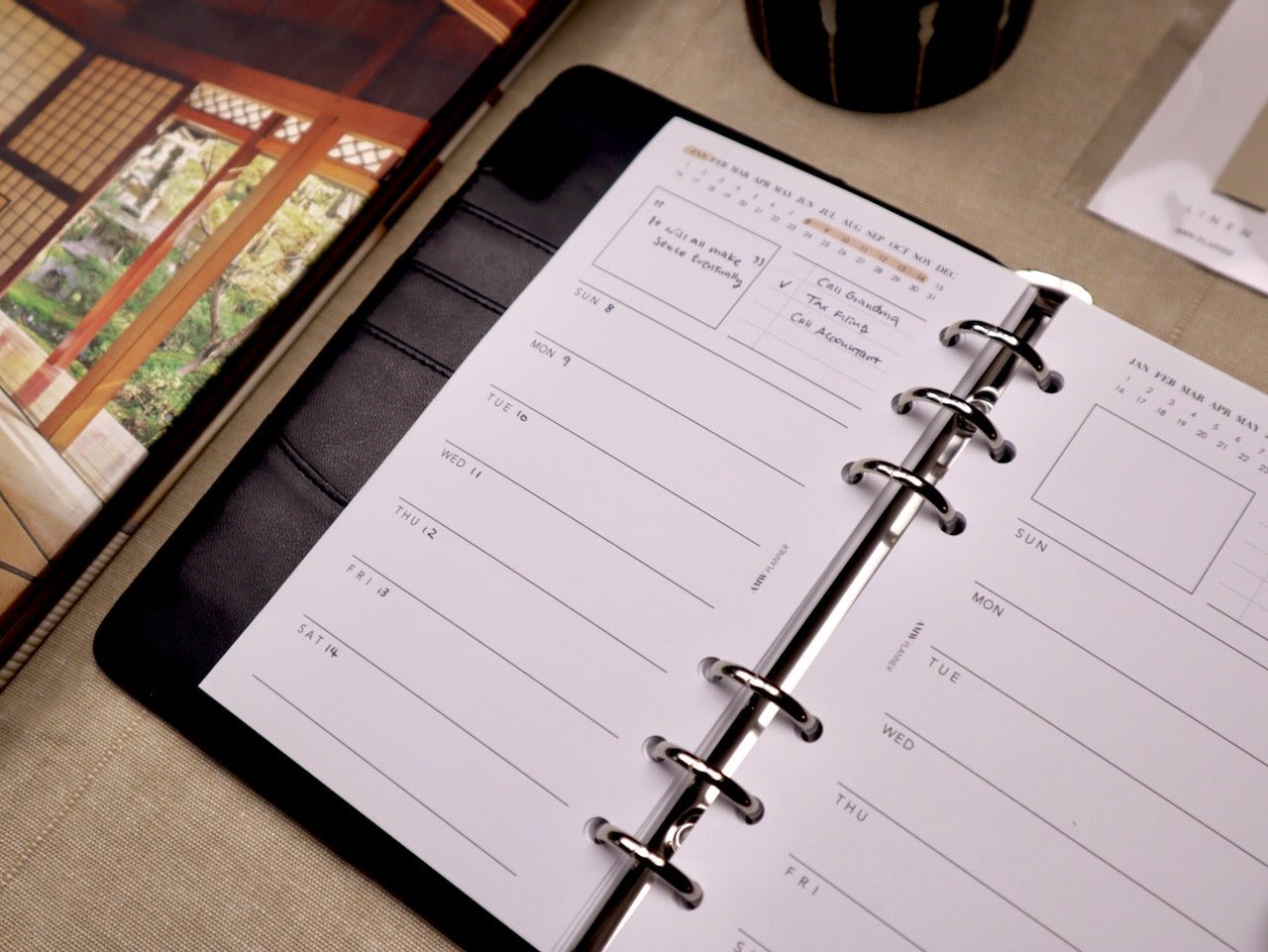 1ページに週刊 横書き