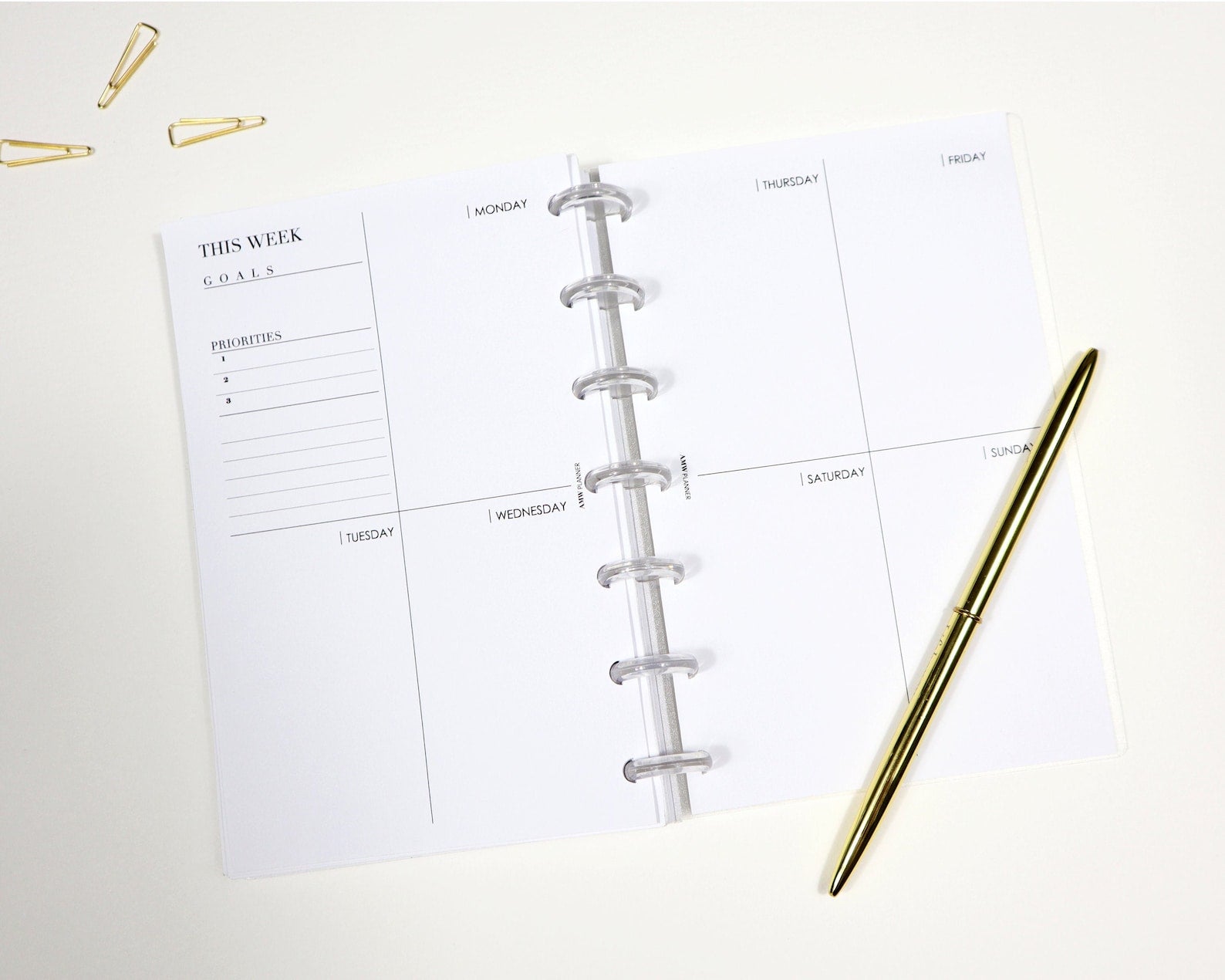 Weekly Box Style Planner Inserts