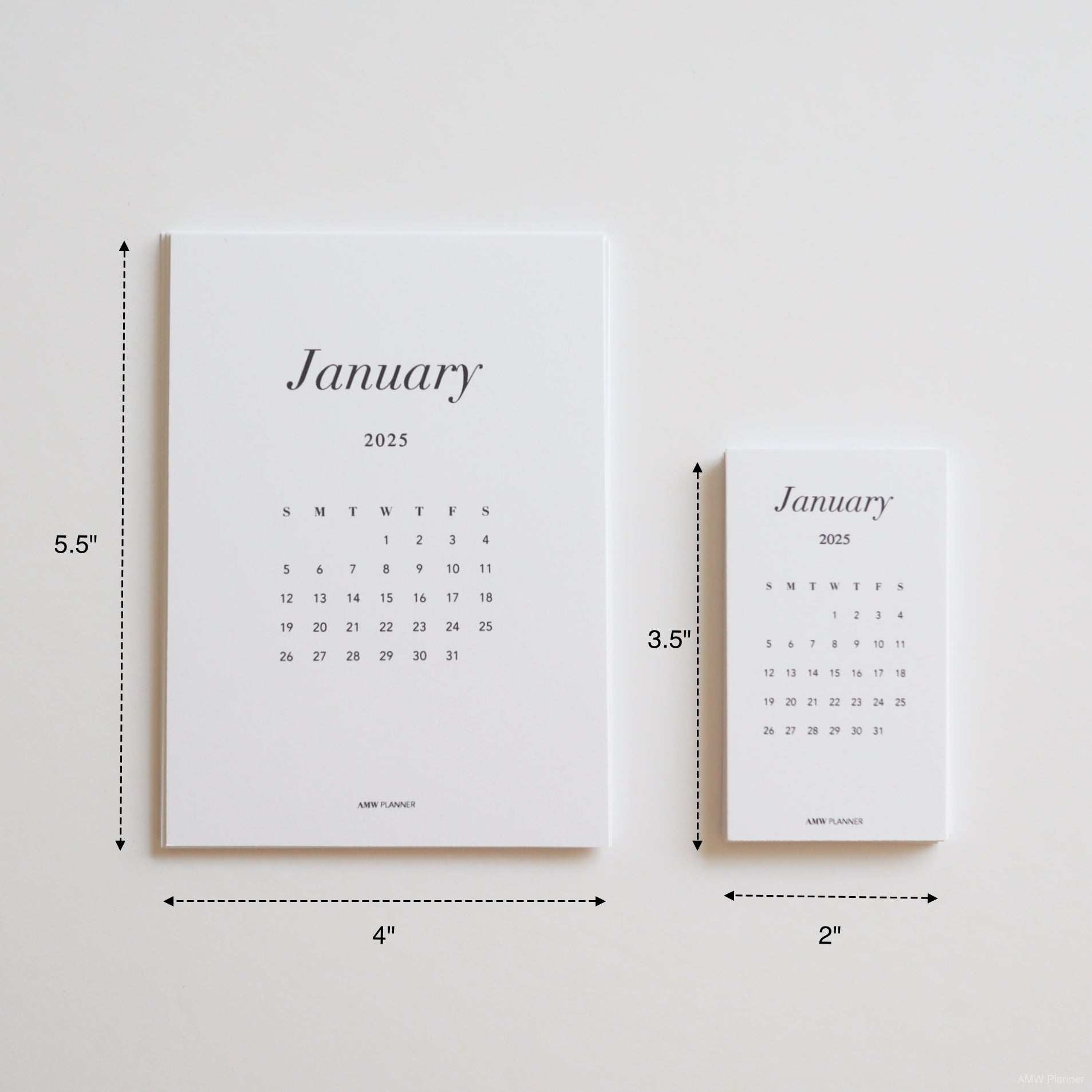 2025 Calendar Cards