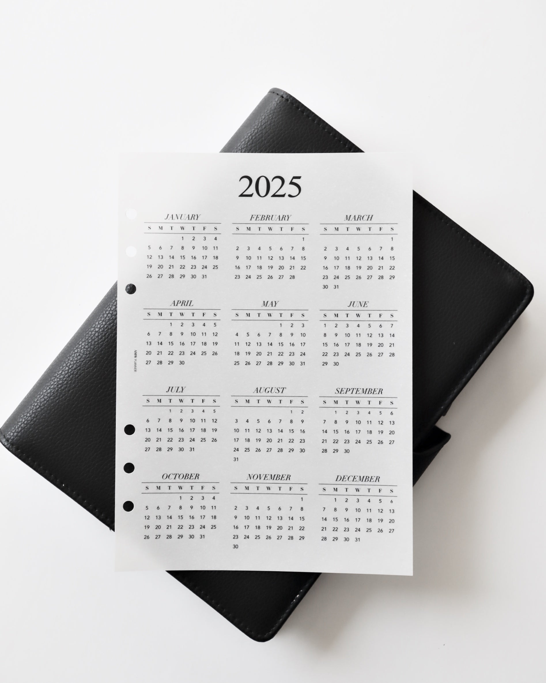 2025 Year at a Glance Vellum Dashboard