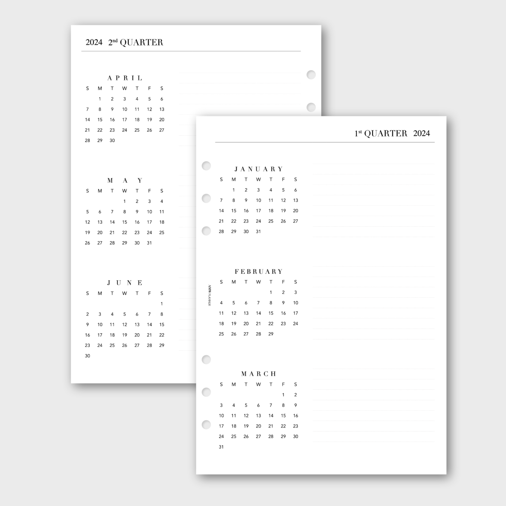 2024 Quarterly Planner