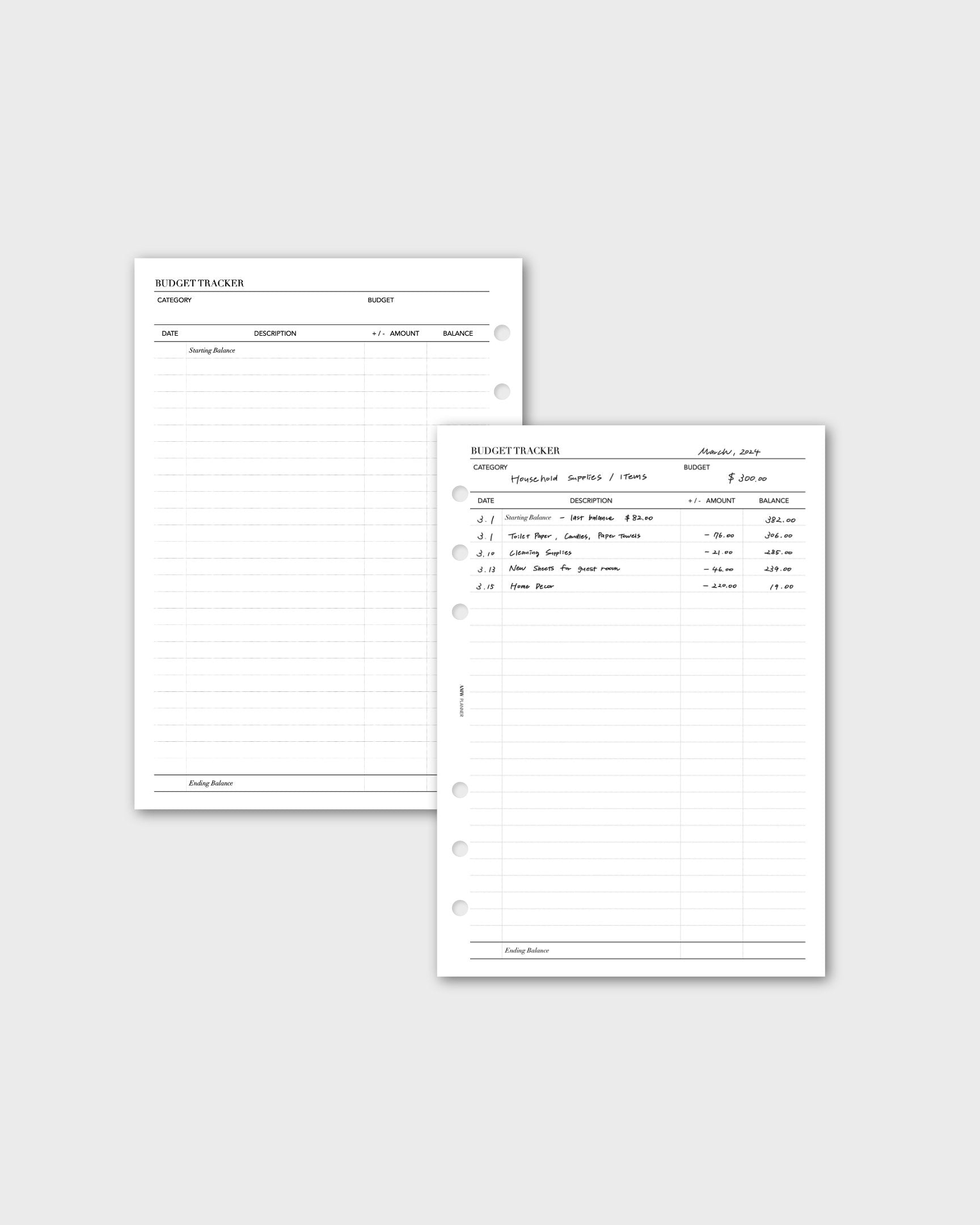 Budget Tracker | Cash Envelope System Inserts