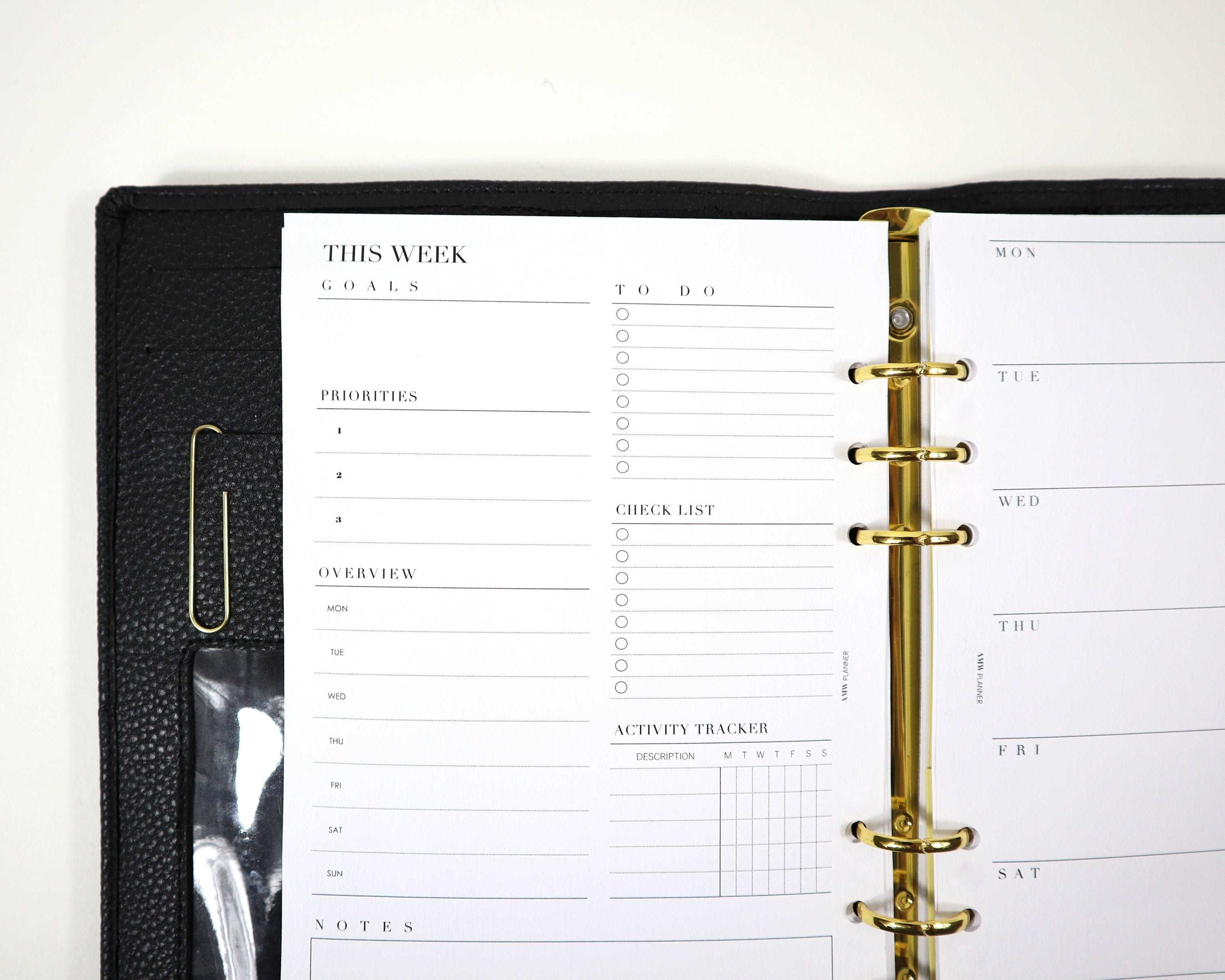 Weekly Over View Planner Inserts