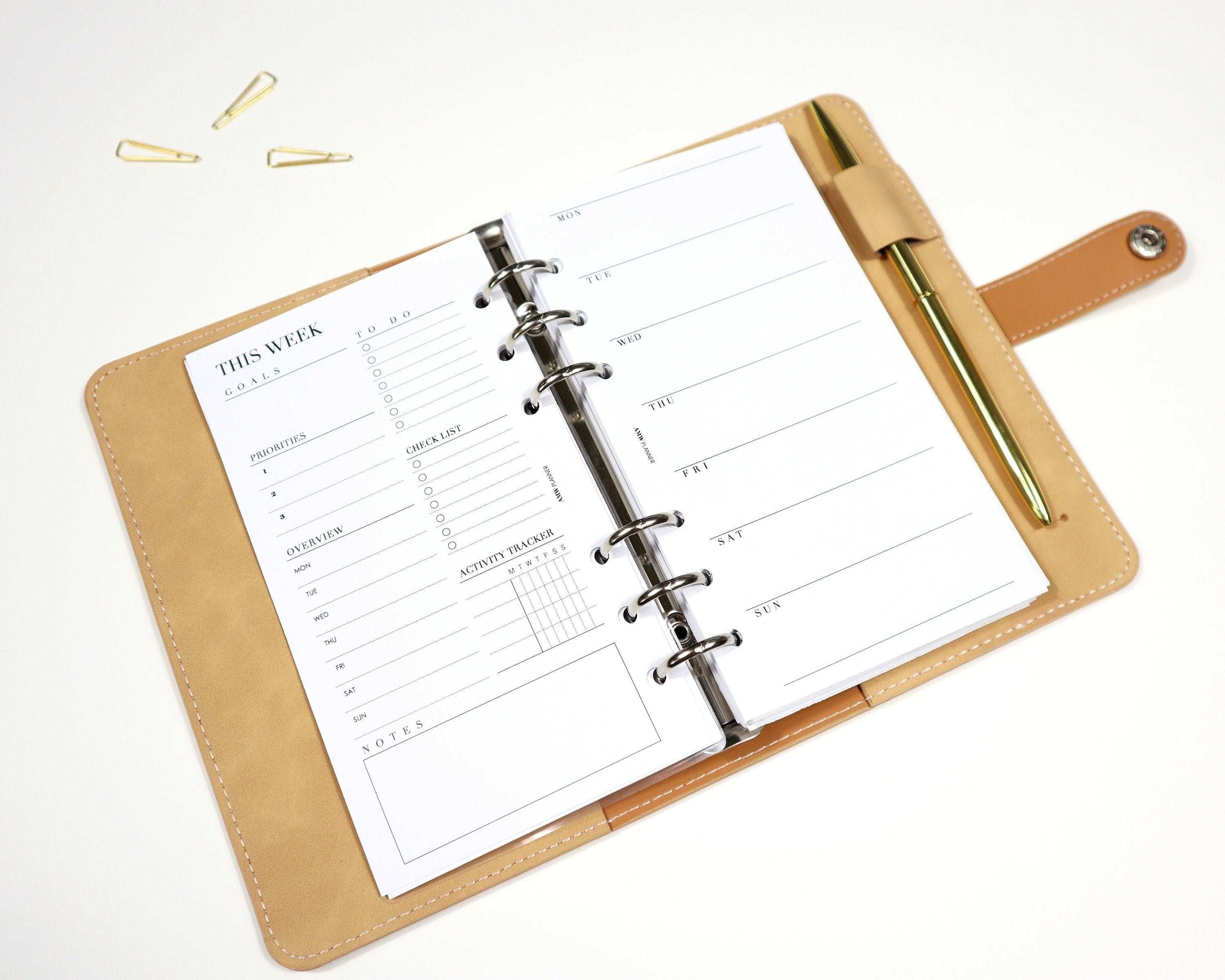 Weekly Over View Planner Inserts