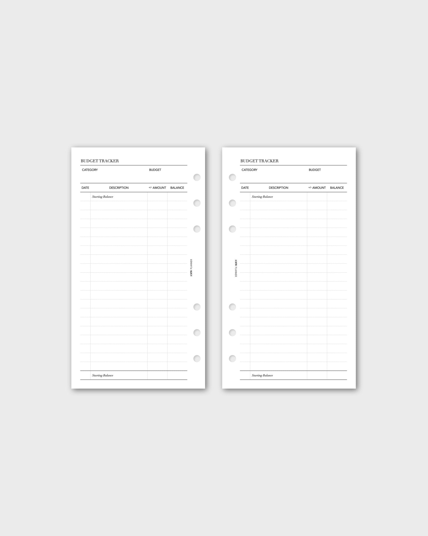 Budget Tracker | Cash Envelope System Inserts